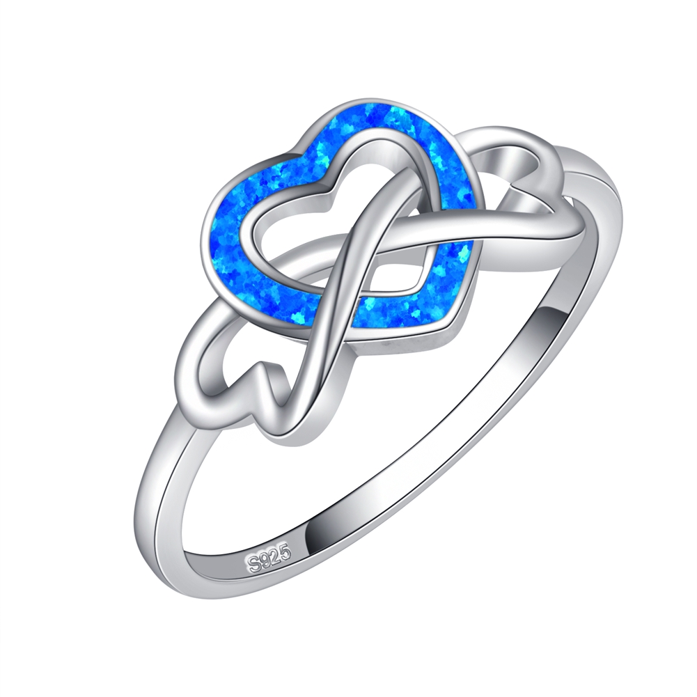 Sterling Silver Infinity Knot Heart Promise Ring